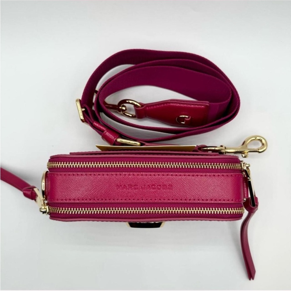 NEW Marc Jacobs Lipstick Pink Utility Snapshot Camera Crossbody Bag Purse - Picture 3 of 11